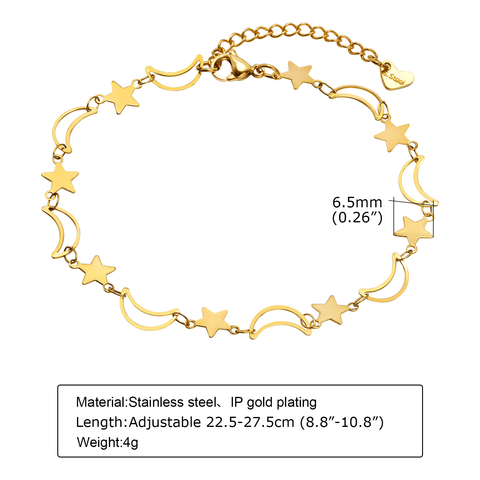 Dainty Hollow Star Moon Anklet - Jc Jewelry & Watches Photos recension och pris