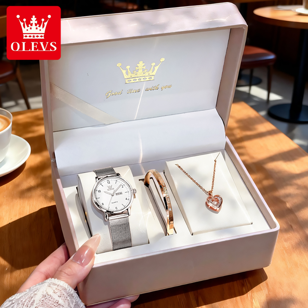OLEVS 2996 Women Watches Origi - Watch Display Box recension och pris
